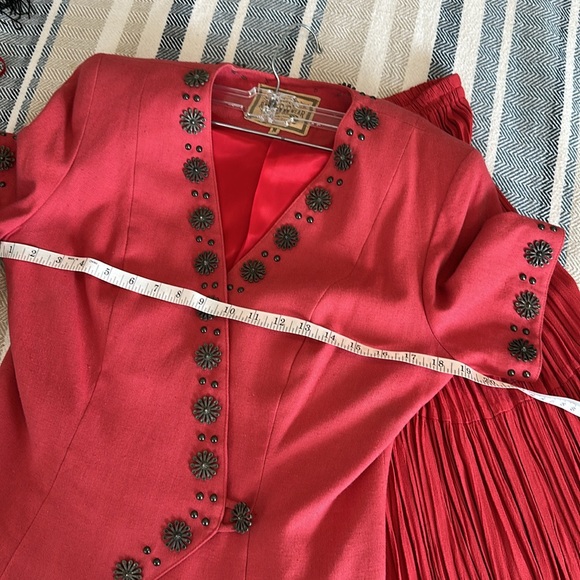 Ladies Double D (DD) Ranch Wear Coral Fitted Jacket and Maxi Broom Skirt - Sz M - Picture 11 of 14